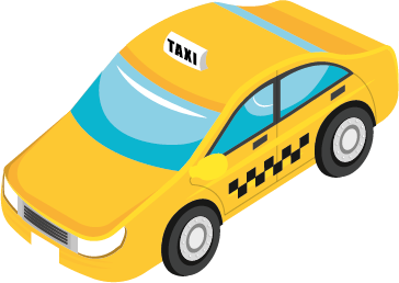 Ein gelbes Taxi